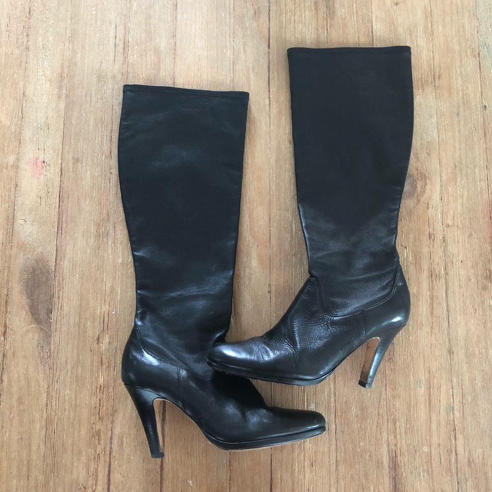 Cole Haan Nike Air Black Leather boots